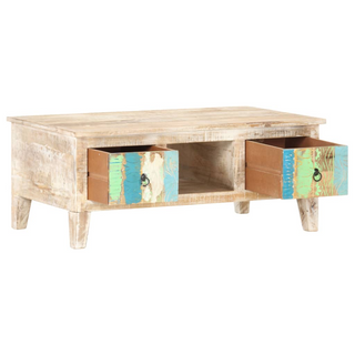 vidaXL Coffee Table 100x55x40 cm Rough Acacia Wood - Giant Lobelia