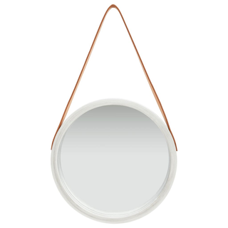 vidaXL Wall Mirror with Strap 40 cm Silver - Giant Lobelia