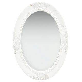 vidaXL Wall Mirror Baroque Style 50x70 cm White - Giant Lobelia