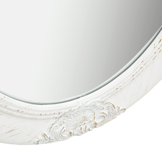 vidaXL Wall Mirror Baroque Style 50x70 cm White - Giant Lobelia