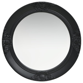 vidaXL Wall Mirror Baroque Style 50 cm Black - Giant Lobelia