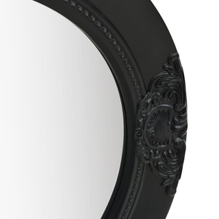 vidaXL Wall Mirror Baroque Style 50 cm Black - Giant Lobelia