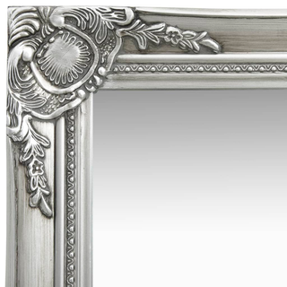 vidaXL Wall Mirror Baroque Style 40x40 cm Silver - Giant Lobelia