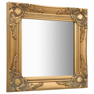 vidaXL Wall Mirror Baroque Style 40x40 cm Gold - Giant Lobelia