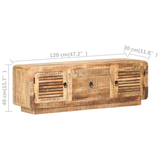 vidaXL TV Cabinet 120x30x40 cm Rough Mango Wood - Giant Lobelia