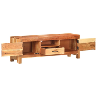 vidaXL TV Cabinet 116x30x40 cm Solid Acacia Wood - Giant Lobelia