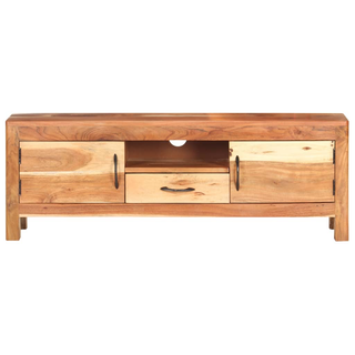 vidaXL TV Cabinet 116x30x40 cm Solid Acacia Wood - Giant Lobelia