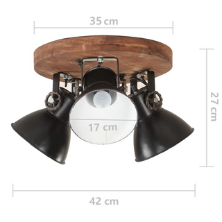 vidaXL Industrial Ceiling Lamp 25 W Black 42x27 cm E27 - Giant Lobelia