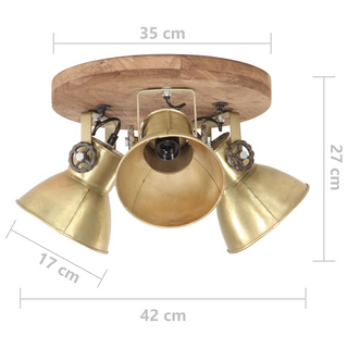 vidaXL Industrial Ceiling Lamp 25 W Brass 42x27cm E27 - Giant Lobelia