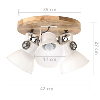 vidaXL Industrial Ceiling Lamp 25 W White 42x27cm E27 - Giant Lobelia