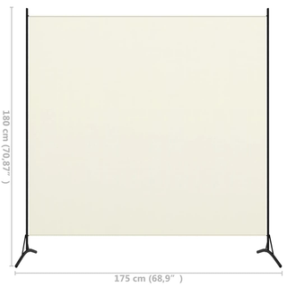 1-Panel Room Divider White 175x180 cm - Giant Lobelia