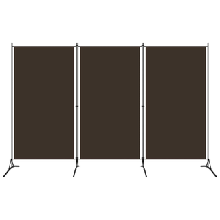 3-Panel Room Divider Brown 260x180 cm - Giant Lobelia