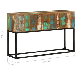 vidaXL Console Table 120x30x75 cm Solid Reclaimed Wood - Giant Lobelia