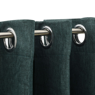 vidaXL Linen-Look Blackout Curtains with Grommets Green 290x245cm - Giant Lobelia