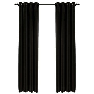 vidaXL Linen-Look Blackout Curtains 2 pcs Anthracite 140x245cm - Giant Lobelia