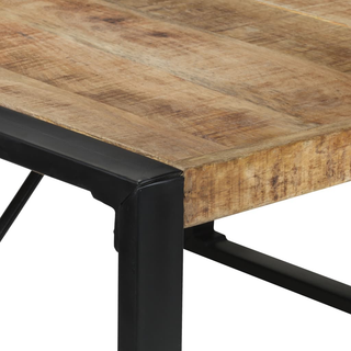 vidaXL Dining Table 140x140x75 cm Rough Mango Wood - Giant Lobelia