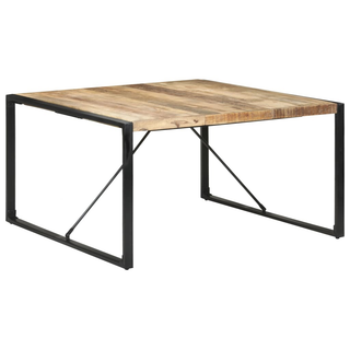 vidaXL Dining Table 140x140x75 cm Rough Mango Wood - Giant Lobelia