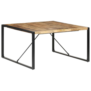 vidaXL Dining Table 140x140x75 cm Rough Mango Wood - Giant Lobelia