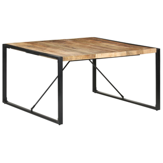 vidaXL Dining Table 140x140x75 cm Rough Mango Wood - Giant Lobelia