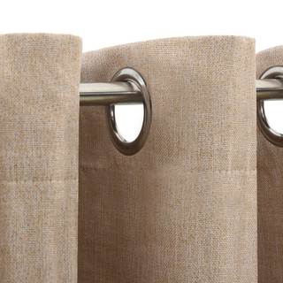 vidaXL Linen-Look Blackout Curtains with Grommets 2pcs Beige 140x245cm - Giant Lobelia