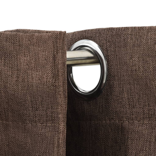 vidaXL Linen-Look Blackout Curtains with Grommets 2pcs Taupe 140x245cm - Giant Lobelia