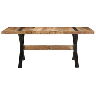 vidaXL Dining Table 180x90x76 cm Rough Mango Wood - Giant Lobelia