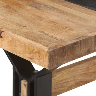 vidaXL Dining Table 180x90x76 cm Rough Mango Wood - Giant Lobelia