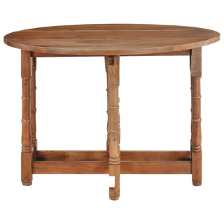 vidaXL Dining Table Round 110x76 cm Solid Mango Wood - Giant Lobelia