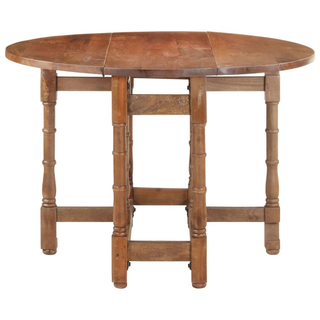 vidaXL Dining Table Round 110x76 cm Solid Mango Wood - Giant Lobelia