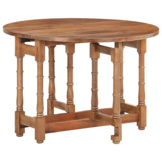 vidaXL Dining Table Round 110x76 cm Solid Mango Wood - Giant Lobelia