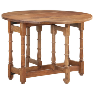 vidaXL Dining Table Round 110x76 cm Solid Mango Wood - Giant Lobelia