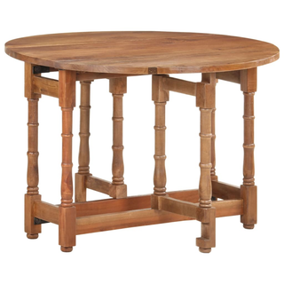 vidaXL Dining Table Round 110x76 cm Solid Mango Wood - Giant Lobelia