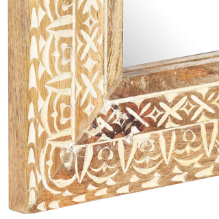 vidaXL Hand-Carved Mirror 110x50x2.6 cm Solid Mango Wood - Giant Lobelia