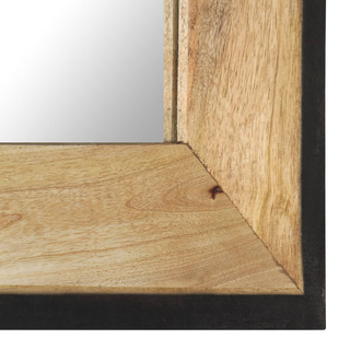 vidaXL Mirror 50x50 cm Solid Mango Wood - Giant Lobelia