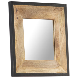 vidaXL Mirror 50x50 cm Solid Mango Wood - Giant Lobelia