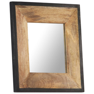 vidaXL Mirror 50x50 cm Solid Mango Wood - Giant Lobelia