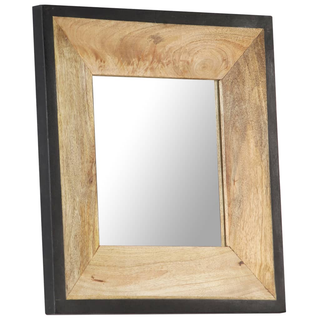 vidaXL Mirror 50x50 cm Solid Mango Wood - Giant Lobelia