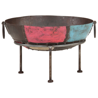 vidaXL Colourful Rustic Fire Pit Ø 60 cm Iron - Giant Lobelia