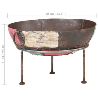 vidaXL Colourful Rustic Fire Pit Ø 60 cm Iron - Giant Lobelia