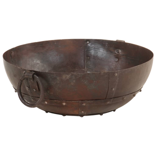 vidaXL Rustic Fire Pit Ø 40 cm Iron - Giant Lobelia