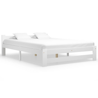 Bed Frame White Solid Pine Wood 180x200 cm - Giant Lobelia