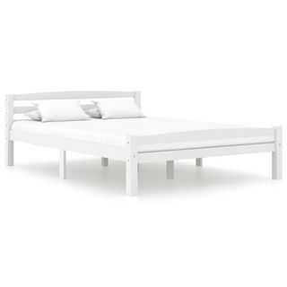 Bed Frame White Solid Pinewood 120x200 cm - Giant Lobelia