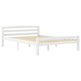 Bed Frame White Solid Pinewood 120x200 cm - Giant Lobelia