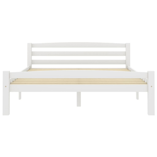 Bed Frame White Solid Pinewood 120x200 cm - Giant Lobelia