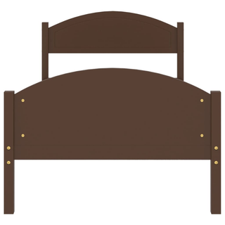 Bed Frame Dark Brown Solid Pine Wood 100x200 cm - Giant Lobelia