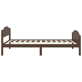 Bed Frame Dark Brown Solid Pine Wood 100x200 cm - Giant Lobelia