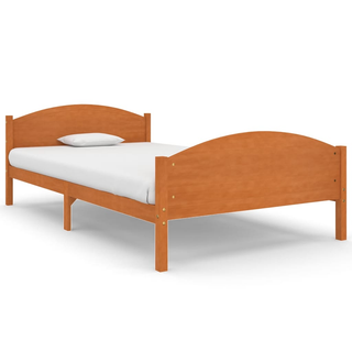 Bed Frame Honey Brown Solid Pine Wood 120x200 cm - Giant Lobelia