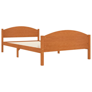 Bed Frame Honey Brown Solid Pine Wood 120x200 cm - Giant Lobelia