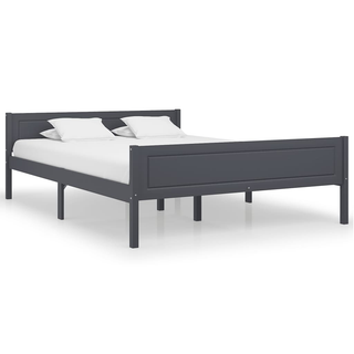 Bed Frame Solid Pinewood Grey 140x200 cm - Giant Lobelia