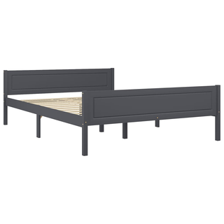 Bed Frame Solid Pinewood Grey 140x200 cm - Giant Lobelia